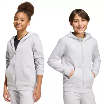 adidas Entrada 26 Full Zip Hoodie Bambino grigio chiaro KH1779 152cm