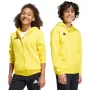 Felpa con cappuccio full zip per bambini adidas Entrada 26 gialla KH1777 164 cm