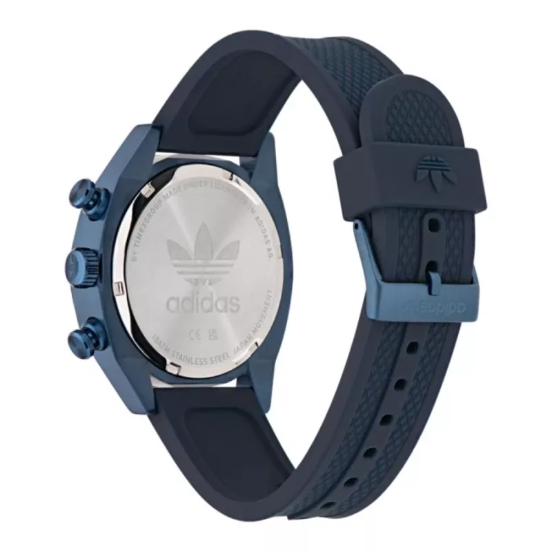 Orologio cronografo al quarzo uomo Adidas AOFH23004 Code One Chrono 43 mm silicone nero