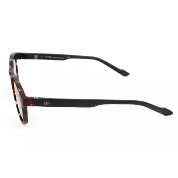 Occhiali da sole uomo rettangolari Adidas Originals AOR028-092009 - montatura nera, lenti grigie, 50 mm