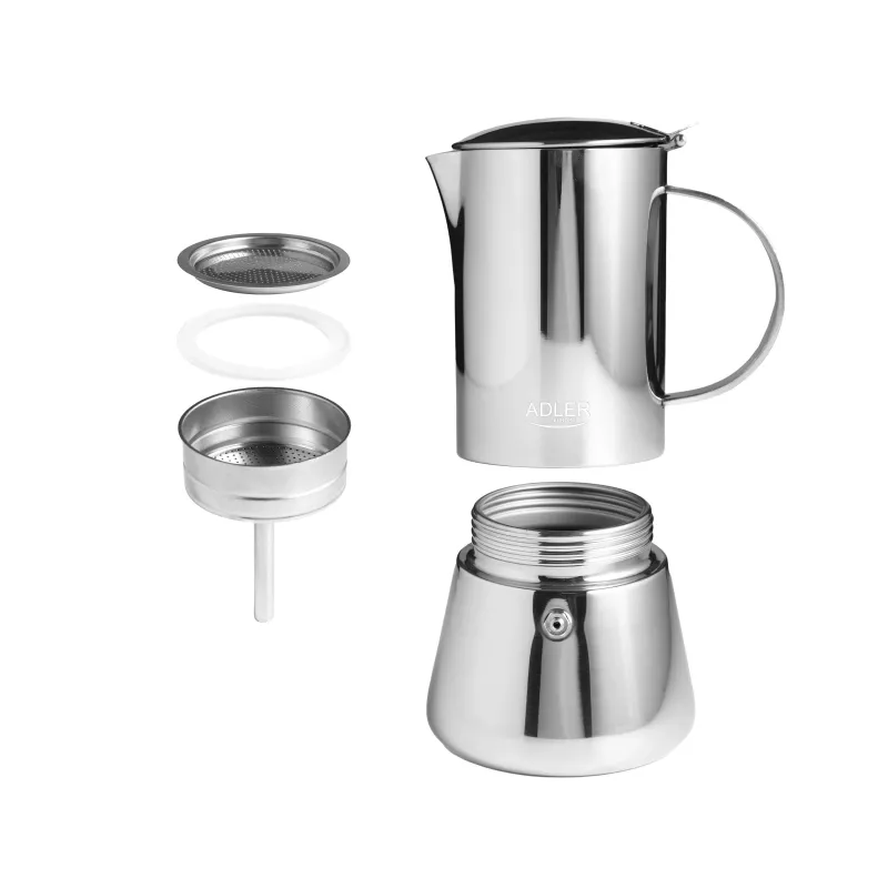 Adler AD 4417 Macinacaffè, 150 W, 75 g, acciaio inox, argento/nero