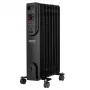 Adler CR 7812 radiatore elettrico a olio con telecomando, 7 elementi, 1500 W, nero