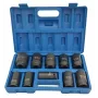 ADLER Set di bussole per avvitatore a impulsi 3/4 pollice 10 pezzi 22-41 mm Cr-Mo nero