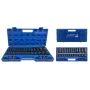 ADLER set di bussole a impatto 35 pezzi attacco 1/2 pollice 12 punte corte e lunghe metriche in acciaio Cr-Mo con custodia in plastica AD-35KD/12