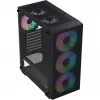 Aerocool B509A Flow-G-BK-v1 Case PC Mid Tower con alimentatore 650W, vetro temperato, nero