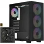Aerocool B509A Flow-G-BK-v1 Case PC Mid Tower con alimentatore 650W, vetro temperato, nero