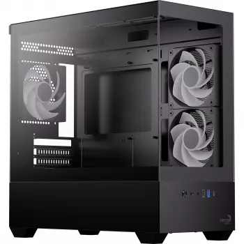 AEROCOOL P300D G-BK-v1 case Mini Tower ATX, nero, vetro temperato