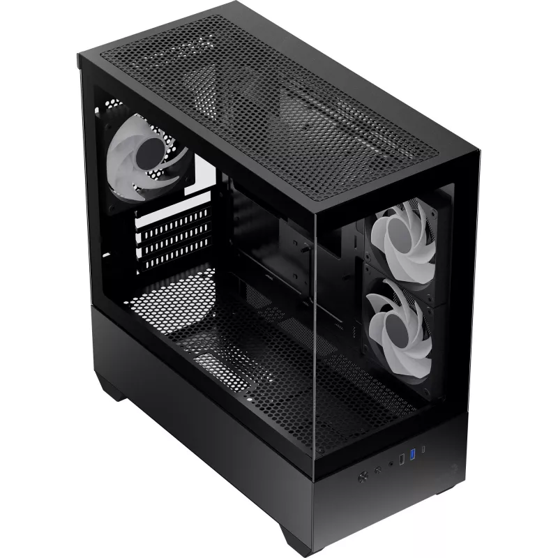 AEROCOOL P300D G-BK-v1 case Mini Tower ATX, nero, vetro temperato