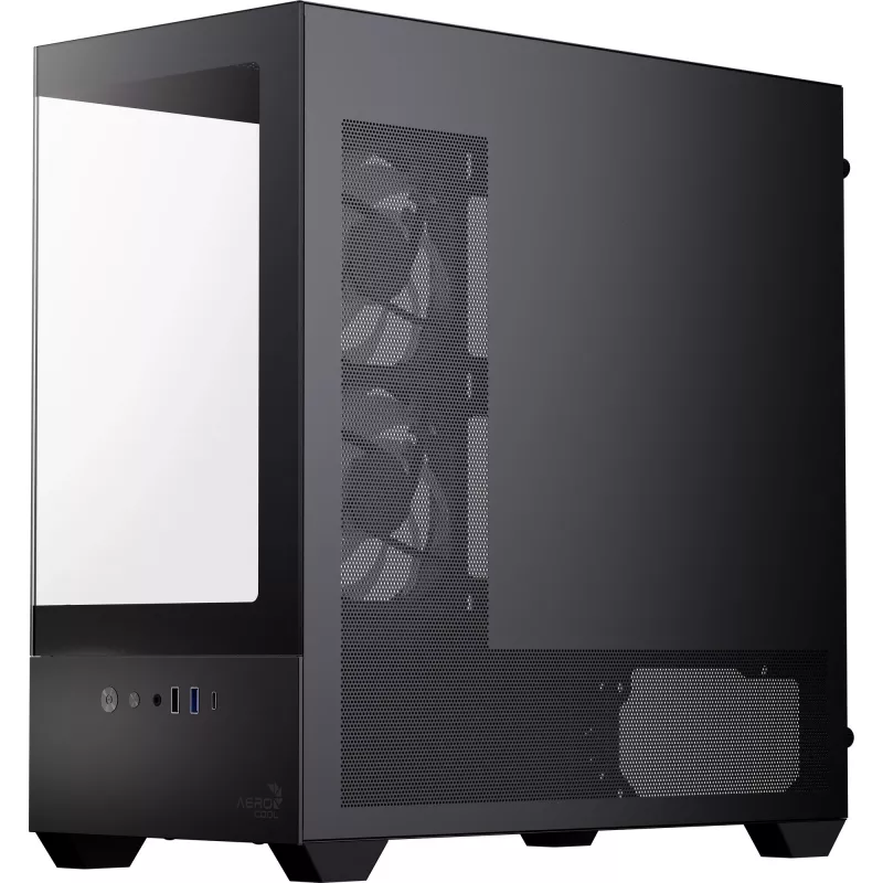 AEROCOOL P300D G-BK-v1 case Mini Tower ATX, nero, vetro temperato
