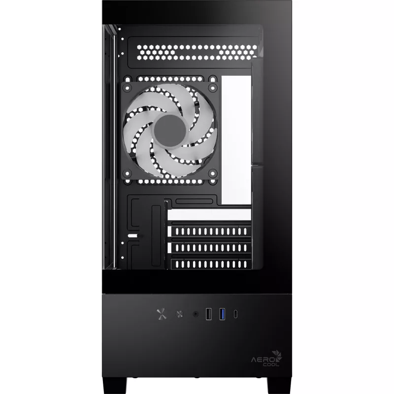 AEROCOOL P300D G-BK-v1 case Mini Tower ATX, nero, vetro temperato