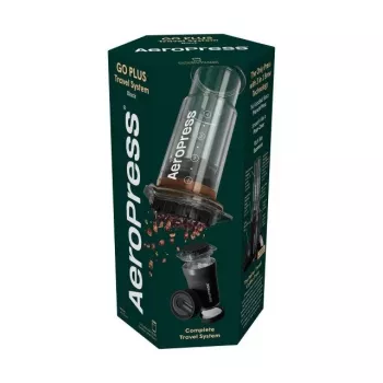 AeroPress Go Plus caffettiera da viaggio con tazza termica - nero