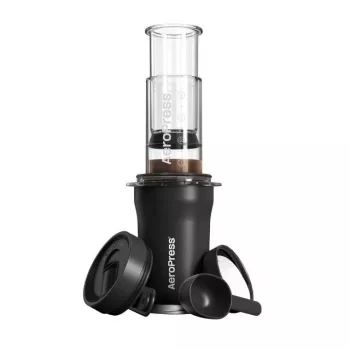 AeroPress Go Plus caffettiera da viaggio con tazza termica - nero