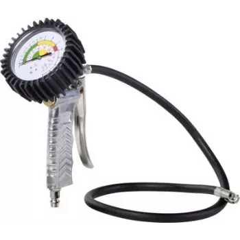 Aerotec gonfiatore pneumatici analogico con manometro, 10 bar / 145 PSI, manometro gommato, tubo 40 cm, raccordo rapido 2005759