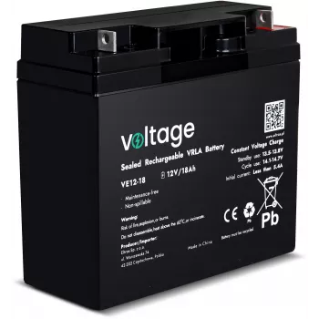 Batteria AGM Voltage 12V 18Ah VE12-18 (durata 6-9 anni)