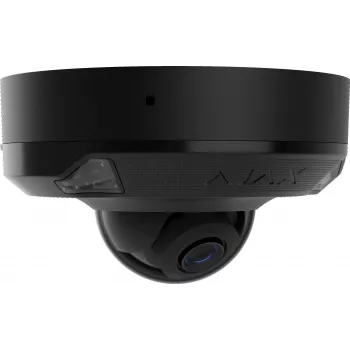 Ajax DomeCam Mini telecamera IP 5MP 2,8mm dome in vetro nera (8EU)