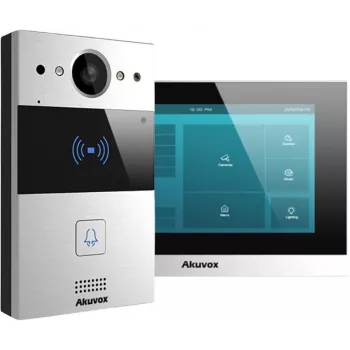 Akuvox C313W-2/R20A-2 kit videocitofono IP a 2 fili con monitor touchscreen da 7