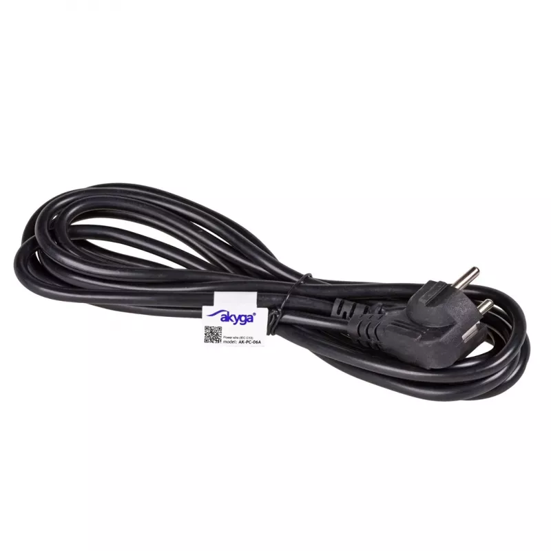 Akyga AK-PC-06A cavo di alimentazione CEE 7/7 a IEC C13, 3 m, nero