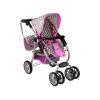 ALICE passeggino per bambola 2-in-1 con sacca navicella rosa stelle