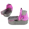 ALICE passeggino per bambola 2-in-1 con sacca navicella rosa stelle