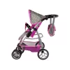 ALICE passeggino per bambola 2-in-1 con sacca navicella rosa stelle