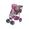 ALICE passeggino per bambola 2-in-1 con sacca navicella rosa stelle