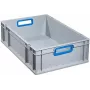 allit ProfiPlus EuroBox 632 Cassetta per stoccaggio, 77 L, grigio/blu, impilabile, maniglie aperte 456775