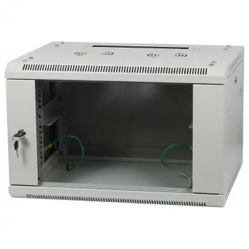 ALLNET Armadio a Parete 19 inch 15U Monoblocco Profondità 600mm Grigio Chiaro Flat Pack Serie SMA