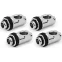 Alphacool Apex Grip adattatore orientabile 90° G1/4 filettatura maschio su femmina, cromato, confezione da 4 (14933)