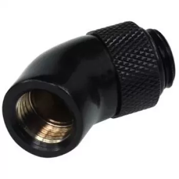 Alphacool HF adattatore angolare girevole 45° G1/4 filettatura esterna a G1/4 filettatura interna - nero profondo 17051