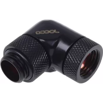 Alphacool HF adattatore rotante a 90° da G1/4 maschio a G1/4 femmina - nero profondo 17057