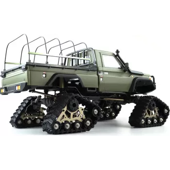 Amewi AMXRock RCX10PTS Scale Crawler Pick-Up verde opaco 1:10 RTR motore a spazzole auto radiocomandata elettrica crawler 2,4 GHz (22463)