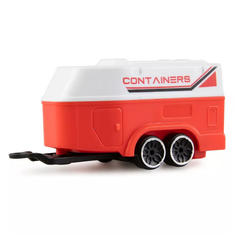 AMEWI RC Pickup Die Cast con rimorchio per cavalli 1:64 RTR rosso (22681)