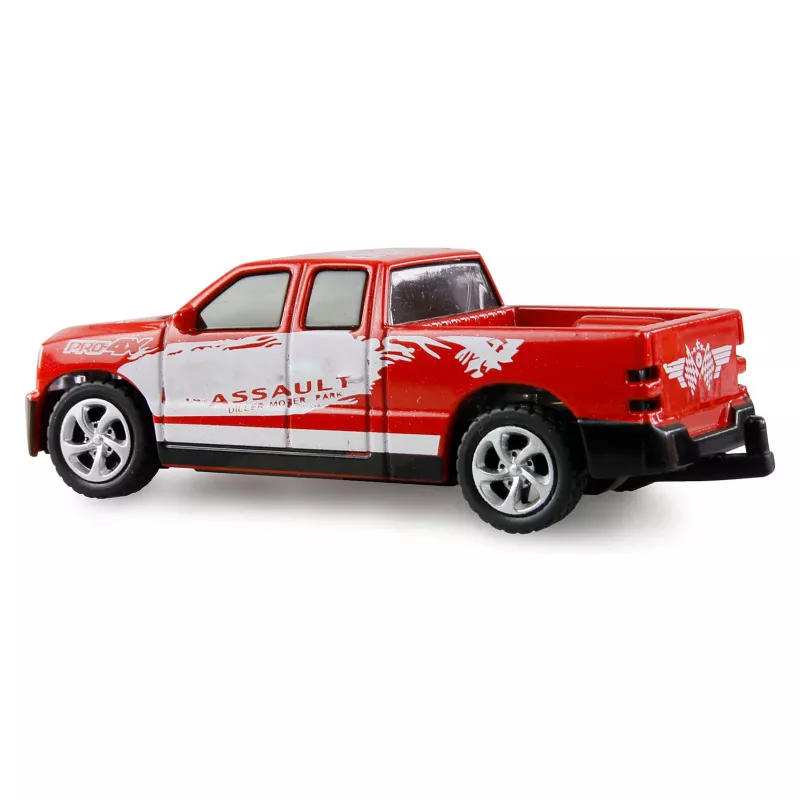 AMEWI RC Pickup Die Cast con rimorchio per cavalli 1:64 RTR rosso (22681)