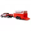 AMEWI RC Pickup Die Cast con rimorchio per cavalli 1:64 RTR rosso (22681)