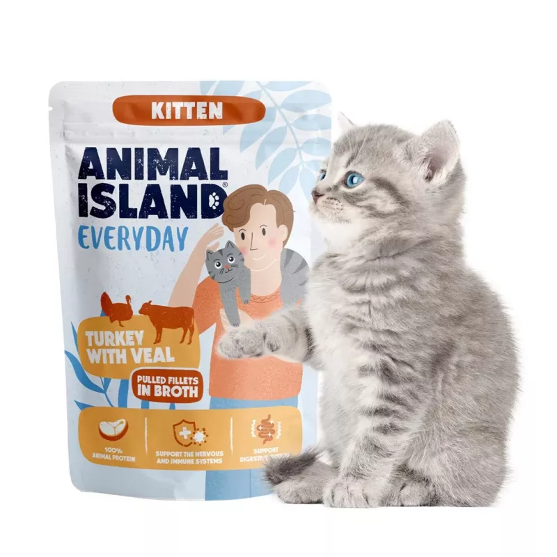 ANIMAL ISLAND Kitten Tacchino con Vitello 85g
