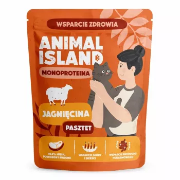 ANIMAL ISLAND Mono agnello umido per gatti 100g