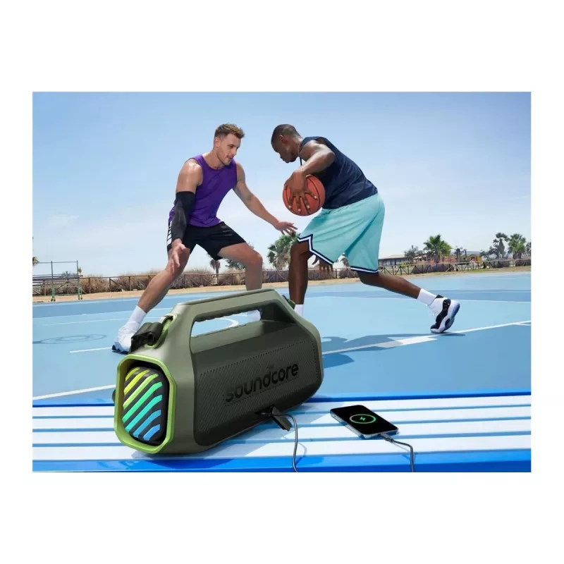 Anker Soundcore Boom 2 Plus A3134 Diffusore Bluetooth per feste 100W, impermeabile IPX7, verde