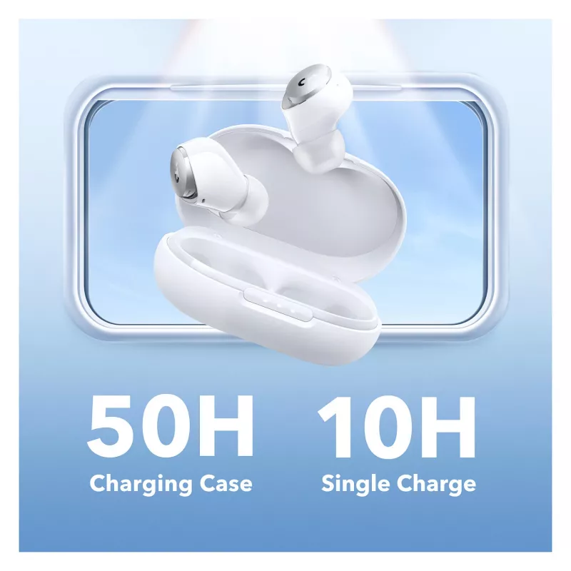 Auricolari in-ear true wireless Anker Soundcore Space A40 con cancellazione del rumore, Bluetooth 5.2, LDAC, IPX4, bianco