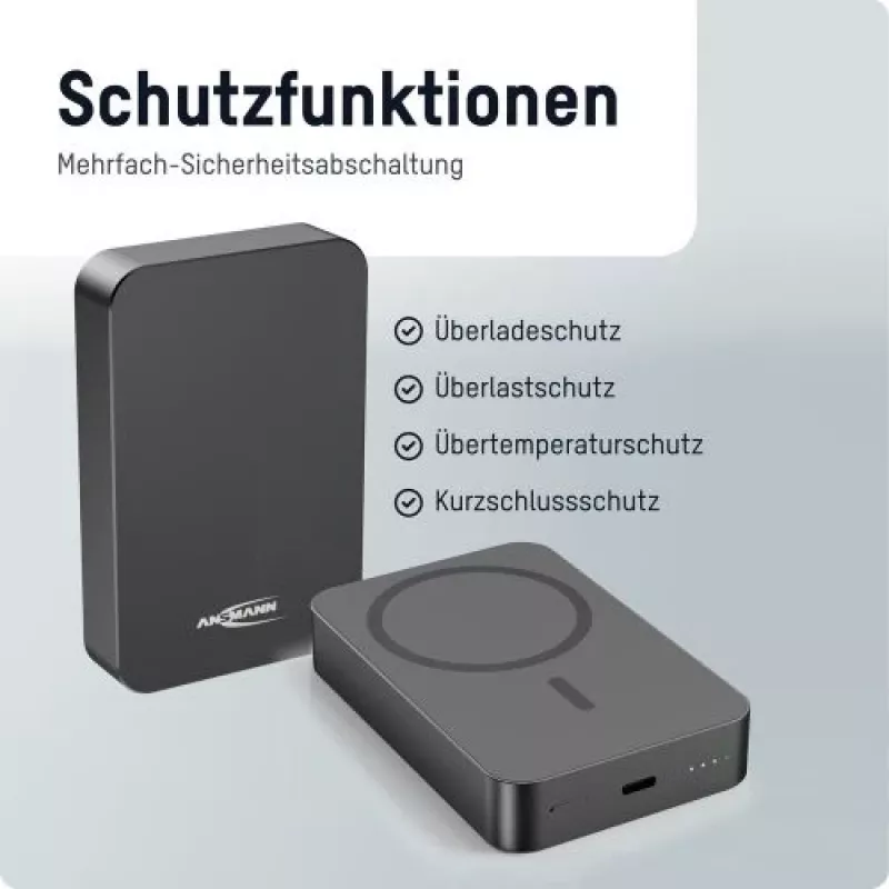 ANSMANN 1700-0199 10000 mAh power bank wireless antracite