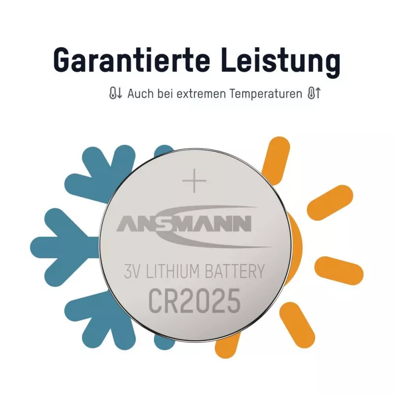 ANSMANN CR2025 Batteria a bottone al litio, 3V, 160mAh, blister da 1