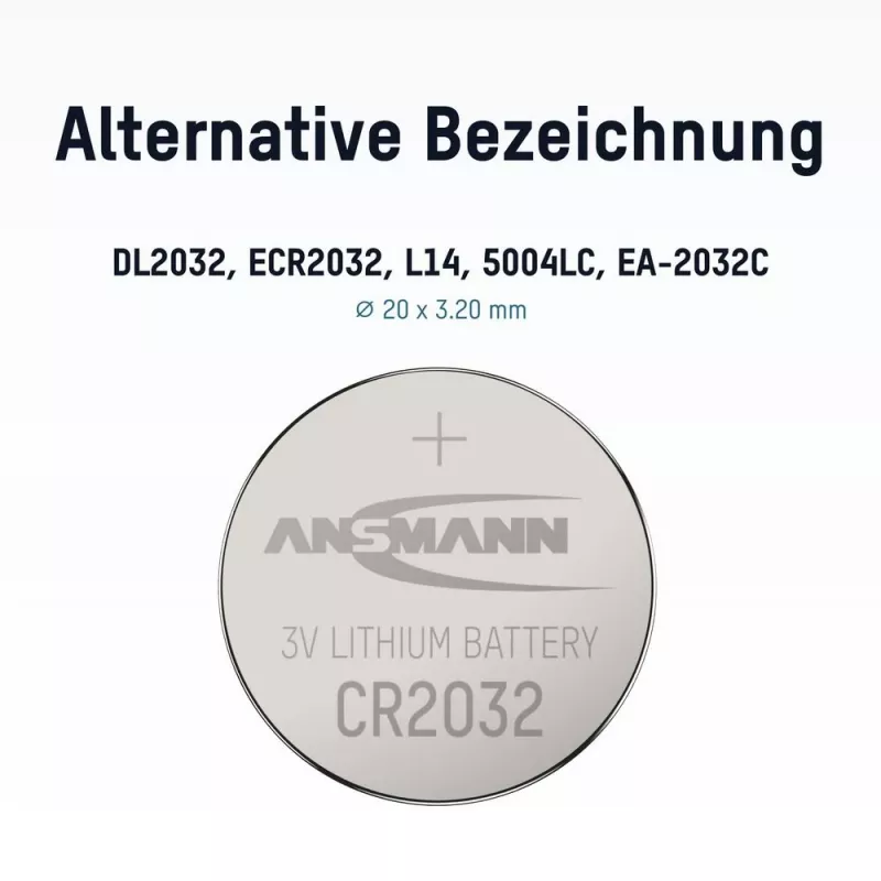 ANSMANN CR2032 pila a bottone al litio 3V 230mAh (confezione da 1)