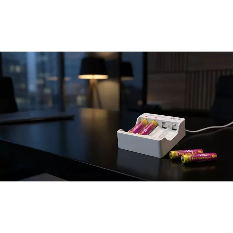 ANSMANN PurePower Set caricabatterie AAA con 4x batterie ricaricabili AAA 800 mAh NiMH