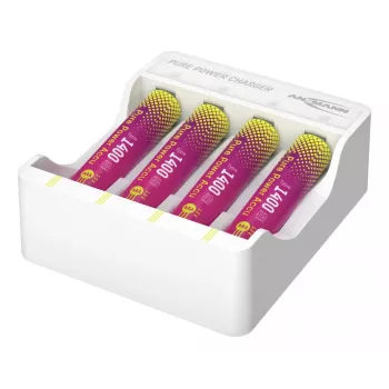 ANSMANN PurePower Set caricabatterie AAA con 4x batterie ricaricabili AAA 800 mAh NiMH