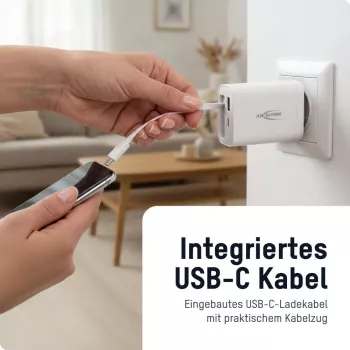 ANSMANN caricabatterie USB 230PD 30W bianco