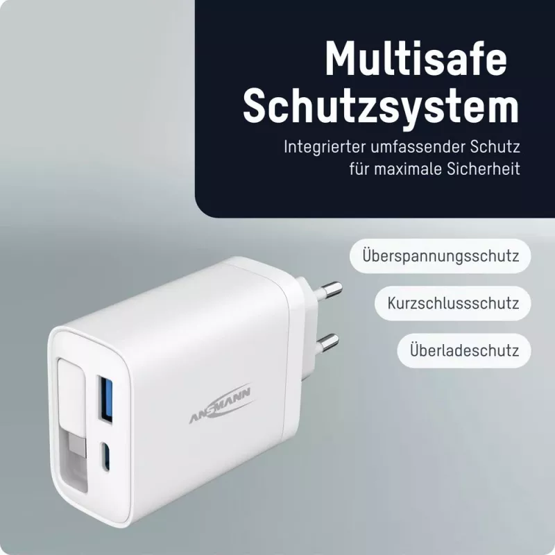 ANSMANN caricabatterie USB 230PD 30W bianco