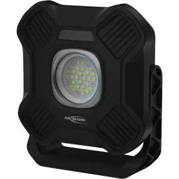 ANSMANN WL2000R lampada da lavoro LED ricaricabile, nero, 20W, 2000lm, con magnete, gancio di sospensione, treppiede - 1 pz. (1600-0755)