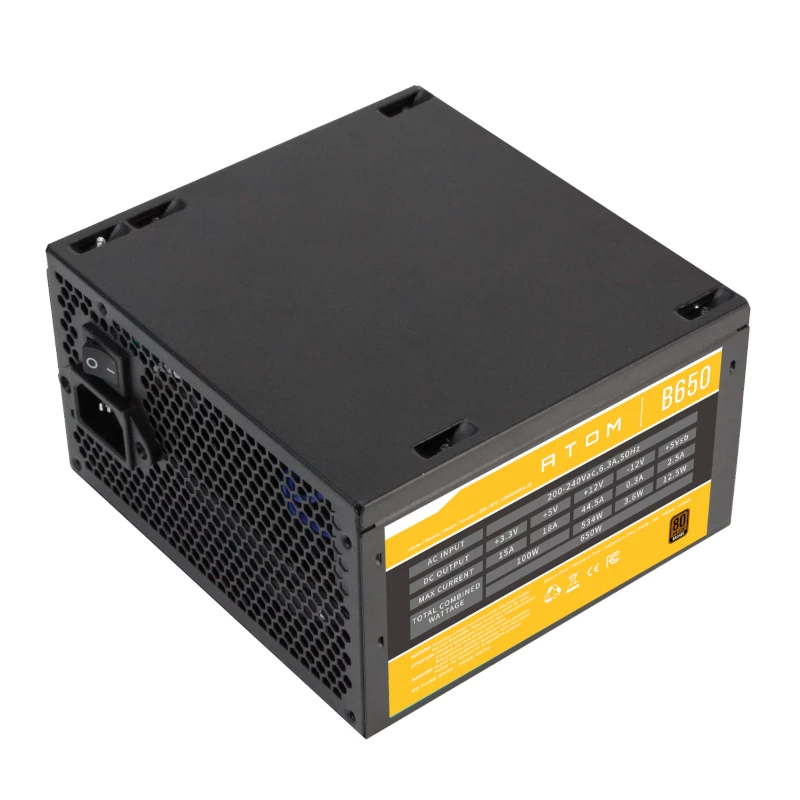 Alimentatore non modulare Antec Atom B650 - 650W, 80 PLUS Bronze, ATX, ventola 120mm