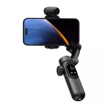 AOCHUAN Smart X Pro stabilizzatore gimbal a 3 assi con AI tracking e controllo gestuale per smartphone, nero