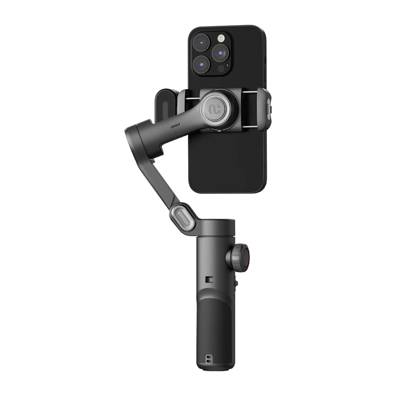 AOCHUAN Smart XE stabilizzatore gimbal a 3 assi con AI tracking e controllo gestuale per smartphone, nero