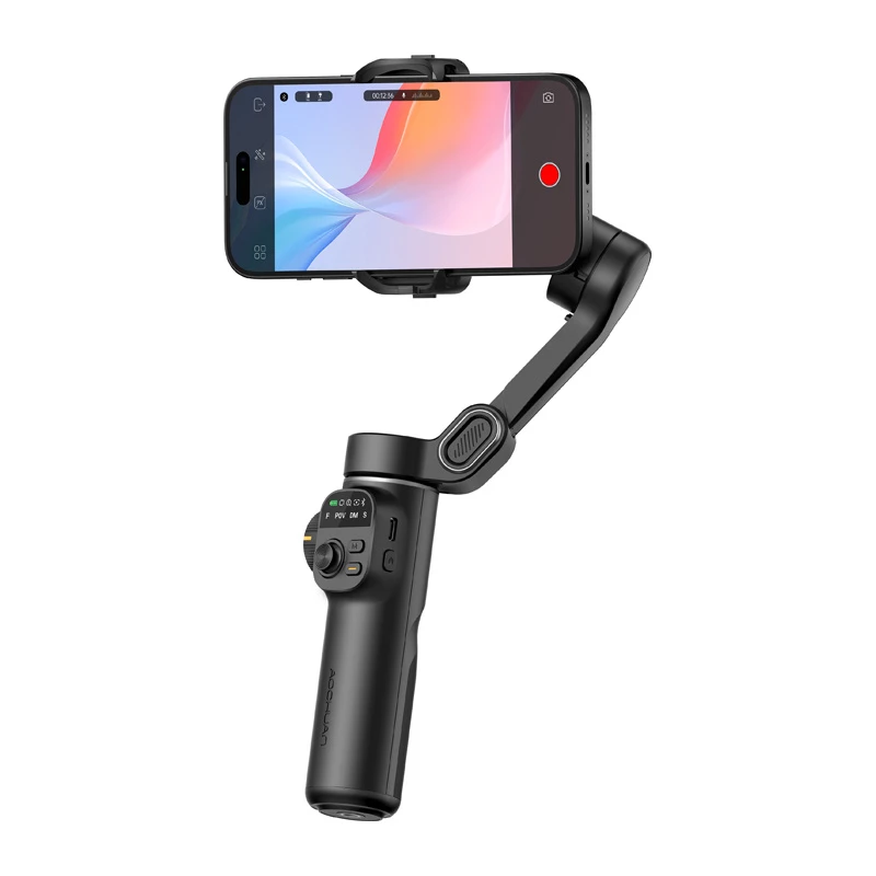 AOCHUAN X2 Standard stabilizzatore gimbal per smartphone con riconoscimento gestuale e selfie stick, nero